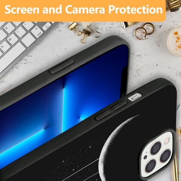 2 stk. romreise iPhone 15-deksel, nye iPhone 15 pro-deksler for iPhone 15 Plus 15 Pro 15 Pro Max Black iPhone 15