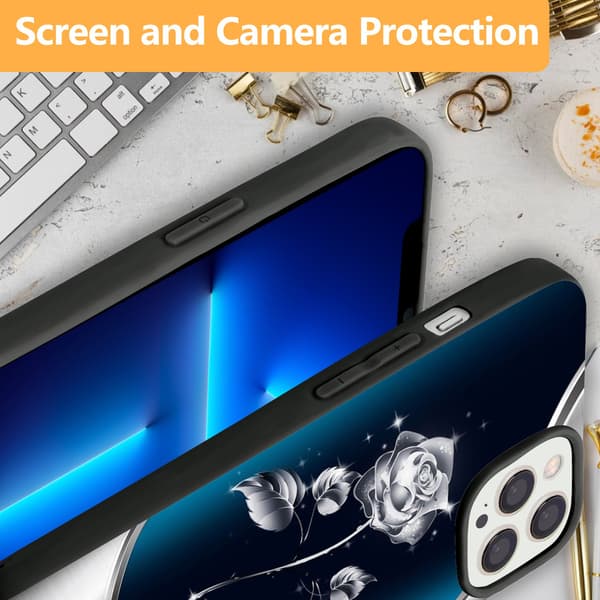 2 stk retro blomster iPhone 15 Plus deksler, ekstravagant iPhone 15 mobiltelefon for iPhone 15 Plus Pro Max Black iPhone 15 Plus