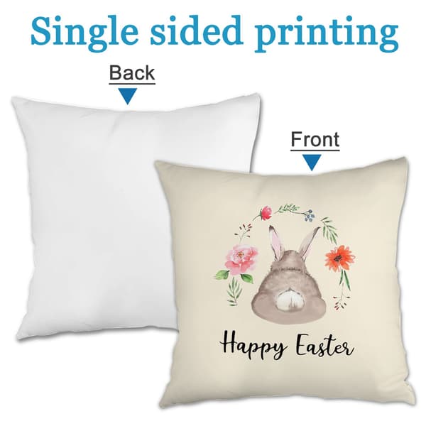 Set med 4 rustika påskörngott, 45x45cm dolda dragkedjor prydnadskuddar för påsk 4Pcs-45x45cm