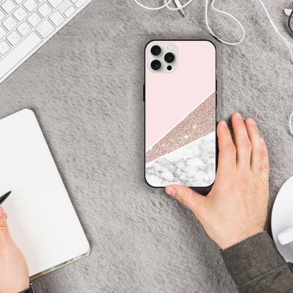 2 st Marmor iPhone 15 Pro Skal, Tecknade Apple 15 för iPhone 15 Plus Pro Max Black iPhone 15 Pro Max