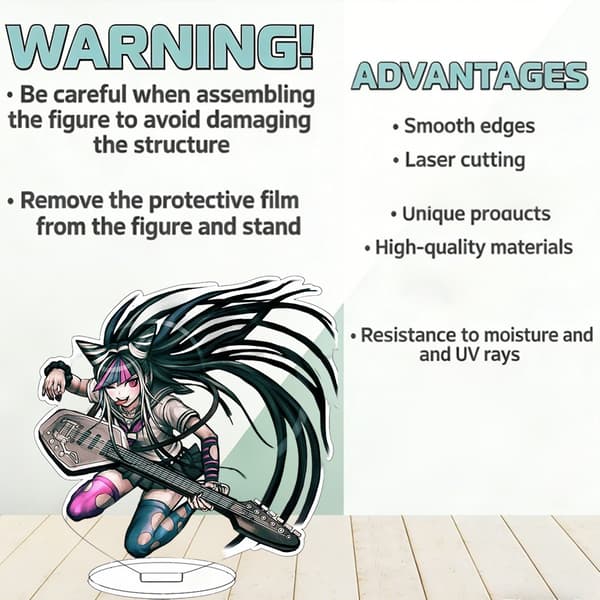 Flat Plate 2D Anime Akrylfigur: Solid Base, Skrivebordsdekorasjon, Bursdagsgave til Venner og Entusiaster 15cm