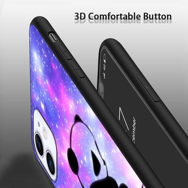 2 stk søte panda iPhone 15 Plus-deksler, fantastiske iPhone 15 pro-deksler for iPhone 15 Plus Pro Max Black iPhone 15