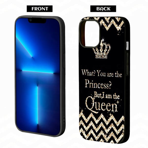 2 stk. Queen & Princess iPhone 15-deksler, stilig iPhone 15 max-deksel til iPhone 15 Plus Pro Max Black iPhone 15 Pro Max