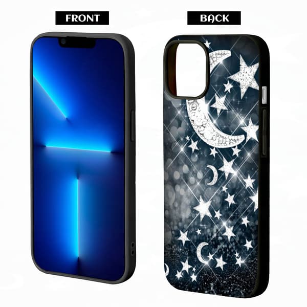 2 stk Måne- og stjerne-deksler til iPhone 15 Pro Max, animert søtt iPhone 15 Pro-deksel til iPhone 15 Plus 15 Pro 15 Pro Max Black iPhone 15 Plus