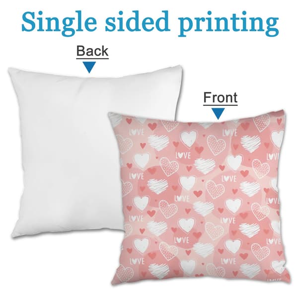 Love Theme Pudebetræk, Polyester Pudebetræk til Sofa, Sofa eller Seng 45x45cm