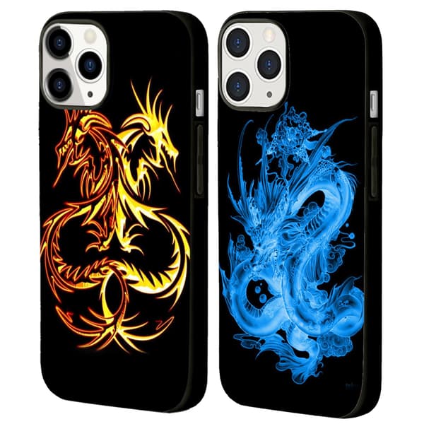 2 stk. Drage iPhone 15 Plus Telefon Cover, Animationsprint iPhone 15 Case Til Mænd til iPhone 15 Plus 15 Pro 15 Pro Max Black iPhone 15