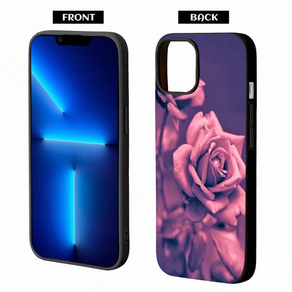 2 stk. roseblomst iPhone 15 Plus beskyttelsesdeksler, moderne iPhone 15 Pro Max-deksel for kvinner for iPhone 15 Plus Pro Max Black iPhone 15