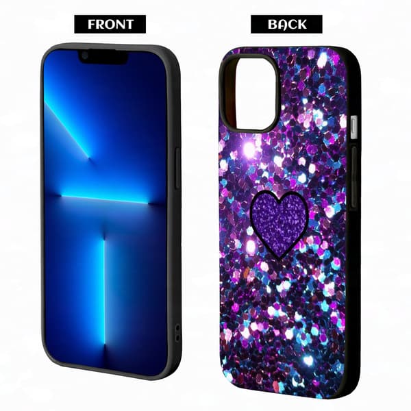 2 stk. Bling iPhone 15-deksel, støvtett iPhone 15-deksel med glitter til iPhone 15 Plus Pro Max Black iPhone 15 Plus