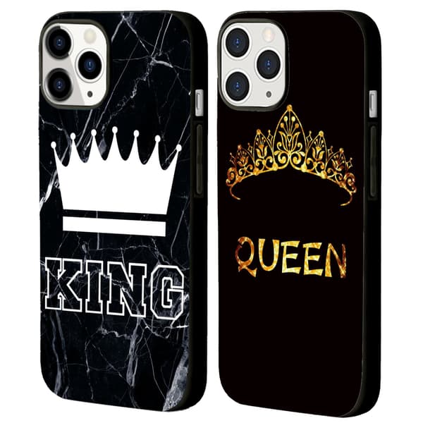2 stk. King & Queen iPhone 15 Plus beskyttelsesdeksler, pent iPhone 15pro-deksel til iPhone 15 Plus Pro Max Black iPhone 15 Plus
