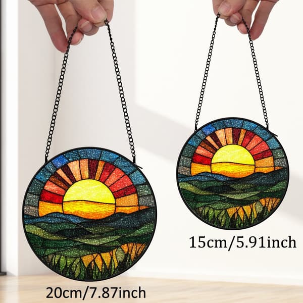 Sunset græsland Par Solfangere - Solfangere til Kvinder Mænd, til Bryllupsgave til Ham Hende 9cm
