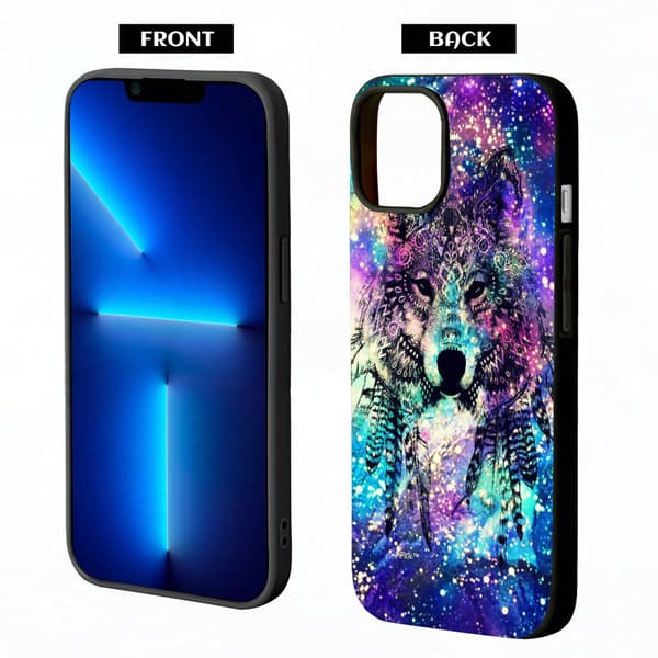 2 stk fargerike ulver iPhone 15 Pro deksler, nyeste iPhone 15 pro deksel til iPhone 15 Plus Pro Max Black iPhone 15 Plus