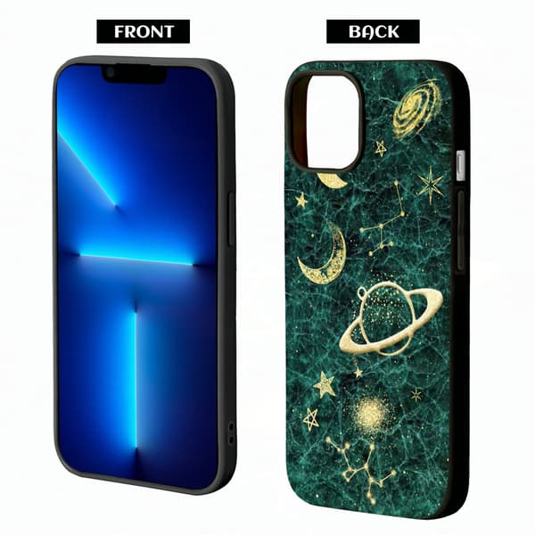 2 stk. Marmor iPhone 15 Pro Max Cover, Sort iPhone 15 telefoncover til iPhone 15 Plus Pro Max Black iPhone 15 Pro