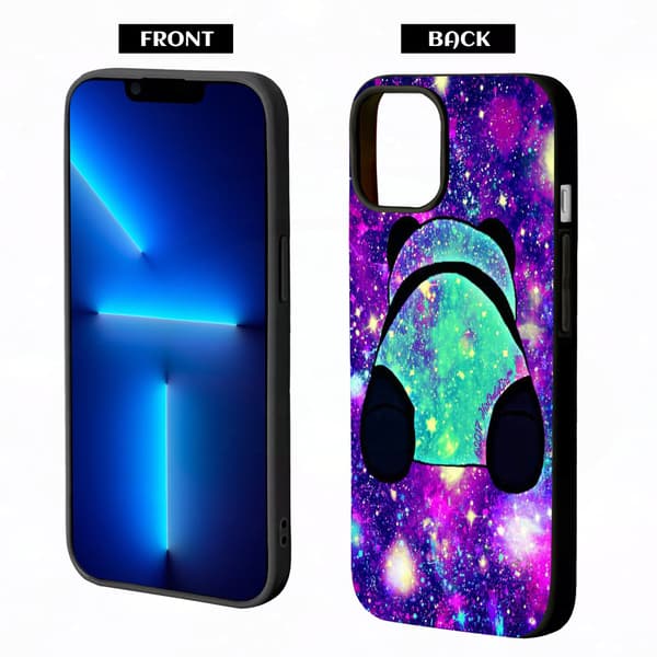 2 st Färgade Panda iPhone 15 Plus Skyddsfodral, Konst 15 pro max för iPhone 15 Plus Pro Max Black iPhone 15 Plus