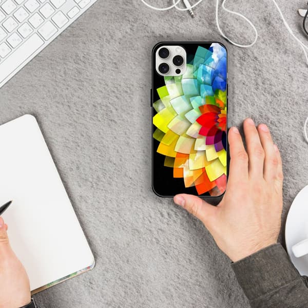 2 stk fargerike Mandala iPhone 15 beskyttelsesdeksler, moderne iPhone 15 Pro Max deksel til iPhone 15 Plus Pro Max Black iPhone 15