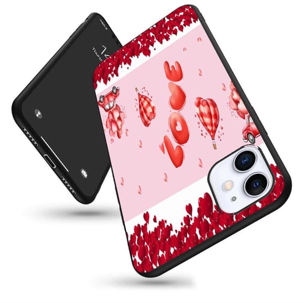 Moderne iPhone 16 Plus-deksel, iPhone 17 Pro Max-deksel for 17 16 11 12 Pro 13 Mini 14 Plus 15 Pro Max Valentinsdag-deksel Black iPhone 13 Mini