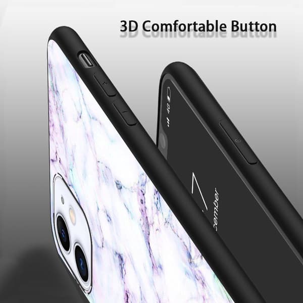 2 STK Marmor iPhone 15 Cover, Personlighed iPhone 15 Etui Blomstret til iPhone 15 Plus Pro Max Black for iPhone 15 Plus
