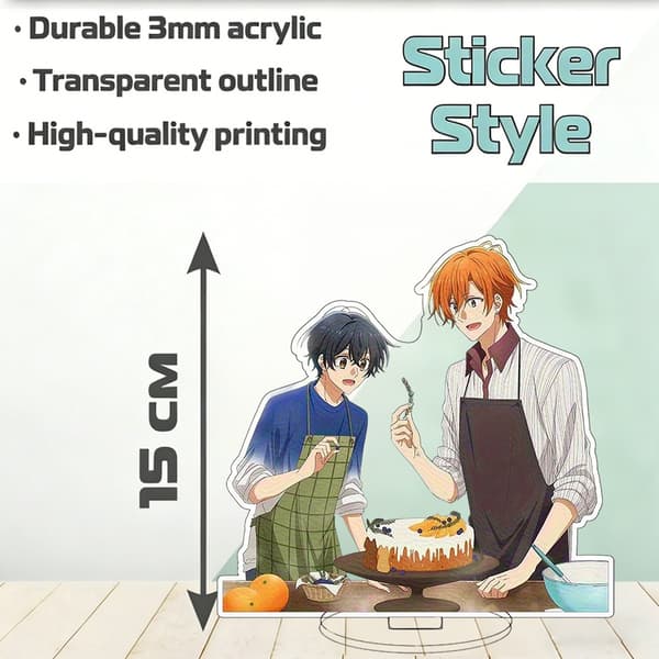 Anime perifer stående skilt - skrivebordsdekorasjon, bursdagsgaver til venner, solid base displayhylle, utsøkt kunstnerisk design 15cm