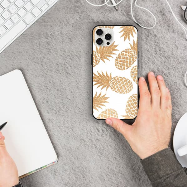 2 stk ananas iPhone 15 Pro-deksler, unike iPhone 15-deksler for kvinner til iPhone 15 Plus Pro Max Black iPhone 15 Plus