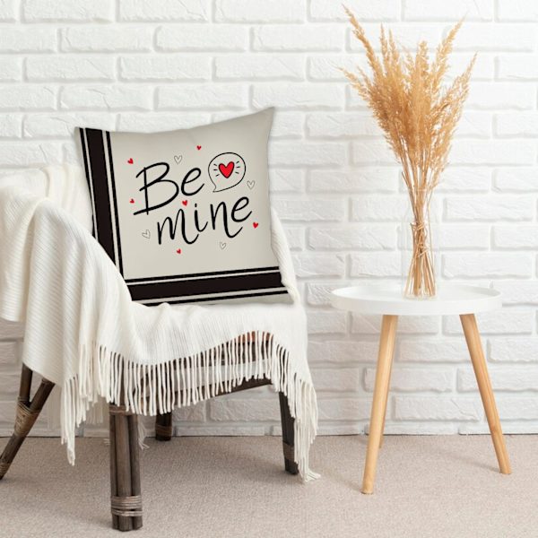 Romantiske pyntepudebetræk, polyester sengepudebetræk til par kæreste 45x45cm