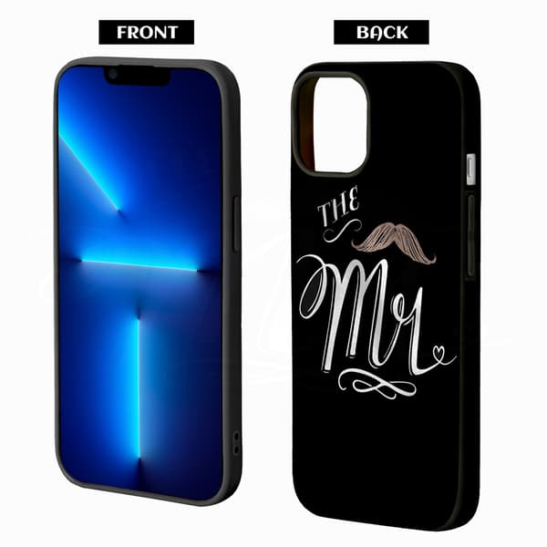 2 st MR & MRS iPhone 15 Pro Max Skyddsskal, Tecknade iPhone 15 Pro-fodral för iPhone 15 Plus Pro Max Black iPhone 15