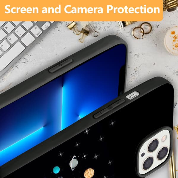 2 stk. Rumrejse iPhone 15 Pro Cover Cases, Moderigtigt Design Apple iPhone 15 etui til iPhone 15 Plus Pro Max Black iPhone 15 Plus