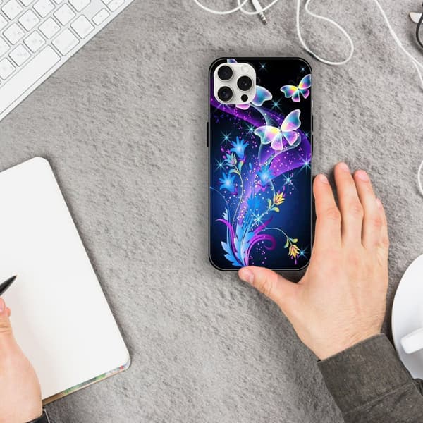 2 stk. farverige iPhone 15 Plus telefoncovers, animationsmaleri iPhone 15 Plus etui til iPhone 15 Plus 15 Pro 15 Pro Max Black iPhone 15