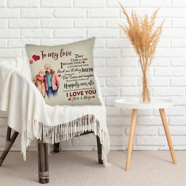 Romantiske Hjerte Pyntepudebetræk, 45x45 cm Polyester Seng Pude Betræk til Sofa Soveværelse Stue 45x45cm