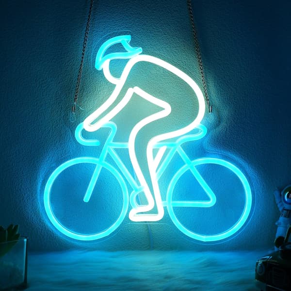 Cykel Neonskylt Dekoration för Sovrum Vardagsrum Mansgrotta Studio, Spelrum Väggkonst 12in