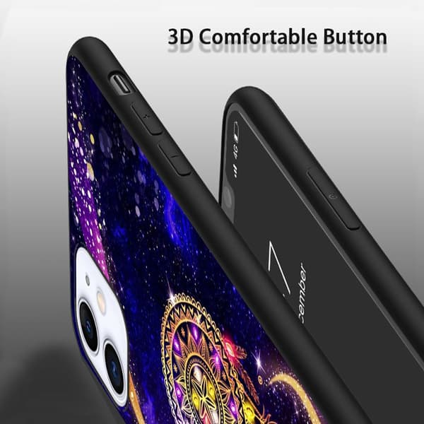2 stk. drømmefanger iPhone 15 Pro Max mobildeksler, tegneserie-malte iPhone 15pro max deksler til iPhone 15 Plus Pro Max Black iPhone 15 Pro