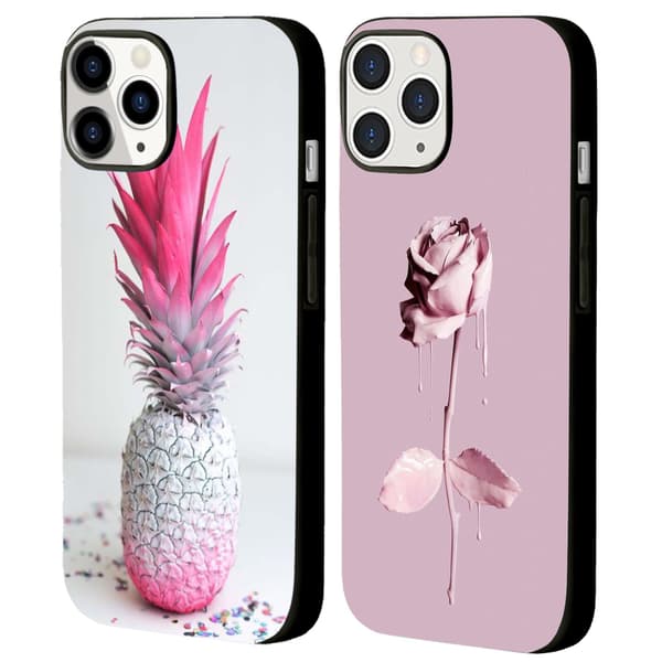 2 stk. Cremefarvede roser iPhone 15 Pro Beskyttelsesetuier, Holdbart iPhone 15 Etui til Kvinder til iPhone 15 Plus Pro Max Black iPhone 15