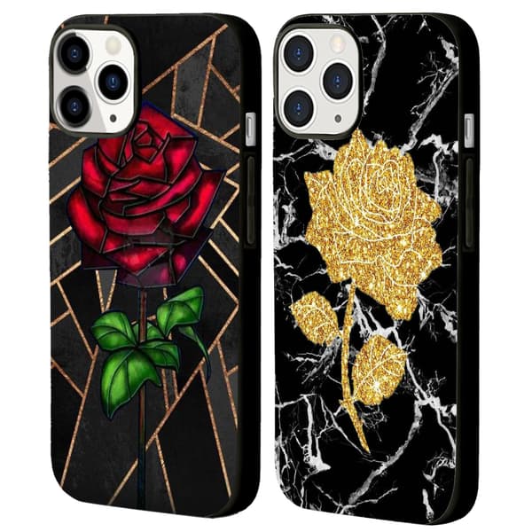 2 stk. Marmorrose iPhone 15 Pro Max deksler, fargerikt iPhone-deksel 15 pro max for iPhone 15 Plus Pro Max Black iPhone 15