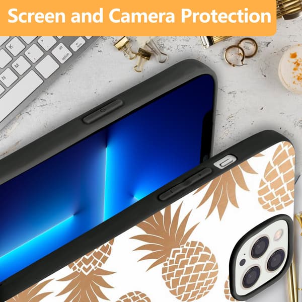 2 stk. Sjove ananas iPhone 15 Pro Max covers, Smuk iPhone Pro Max 15 til iPhone 15 Plus 15 Pro 15 Pro Max Black iPhone 15 Plus