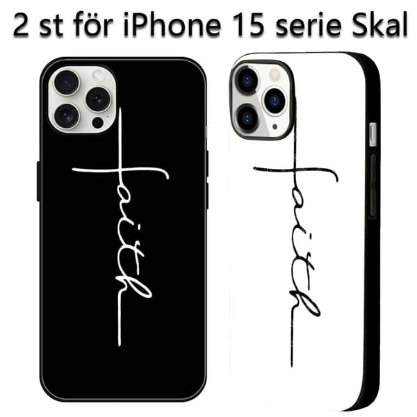 2 stk. iPhone 15 Plus Beskyttelsescover til par, Cool Cover til iPhone 15 Pro til iPhone 15 Plus Pro Max Black iPhone 15 Plus