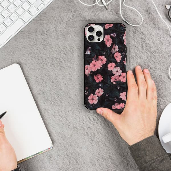2 stk. fargerike blomster iPhone 15 Pro-deksler, trykt iPhone 15 Pro Max til iPhone 15 Plus Pro Max Black iPhone 15