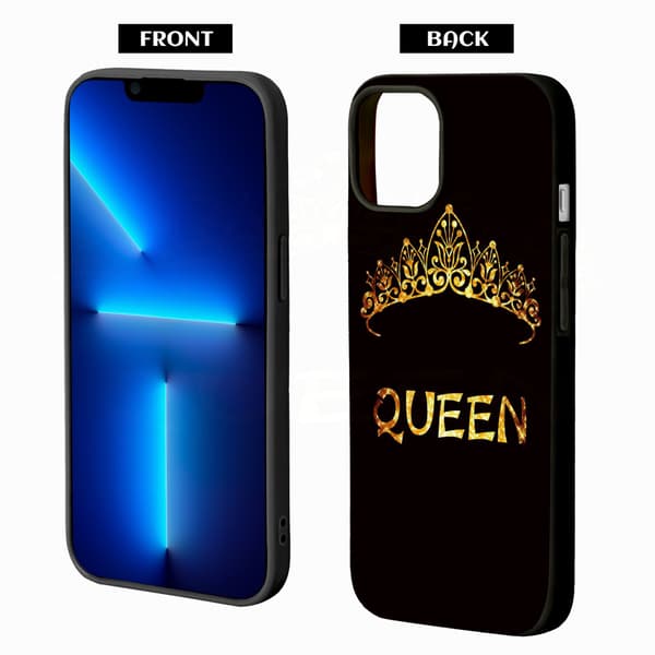 2 stk. King & Queen iPhone 15 Plus beskyttelsesdeksler, pent iPhone 15pro-deksel til iPhone 15 Plus Pro Max Black iPhone 15 Pro Max