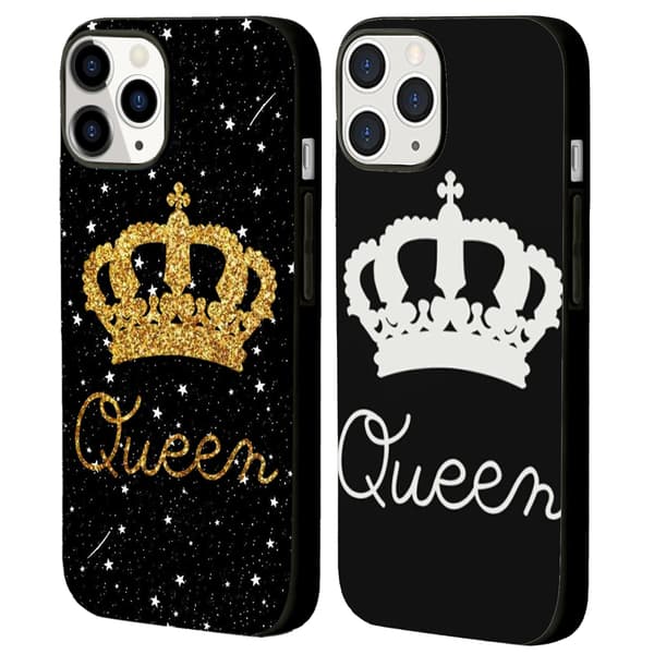2 stk. King & Queen iPhone 15 Plus Cover Case, Kreativ iPhone 15 Pro Max Case Girly til iPhone 15 Plus Pro Max Black iPhone 15 Plus