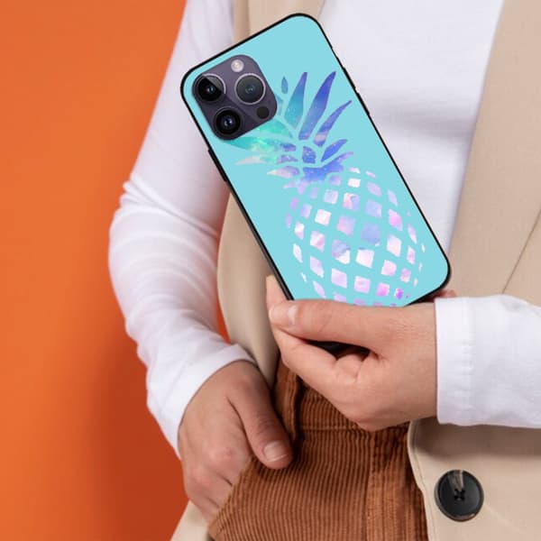 2 stk ananas iPhone 15 Pro-deksler, unike iPhone 15-deksler for kvinner til iPhone 15 Plus Pro Max Black iPhone 15 Plus