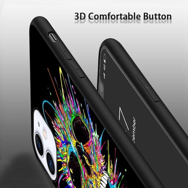 2 stk. Skull iPhone 15 Plus telefoncover, farverigt iPhone 15 tilbehør til kvinder til iPhone 15 Plus 15 Pro 15 Pro Max Black iPhone 15