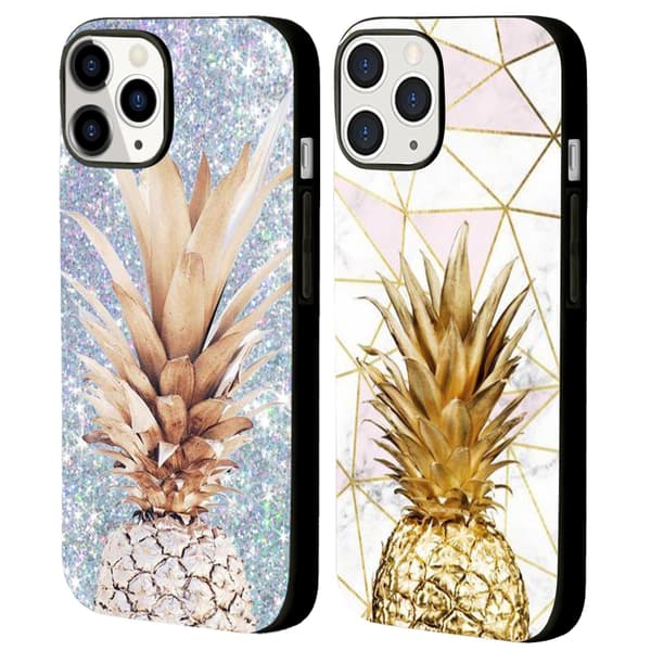 2 stk. Marmor ananas iPhone 15 Pro Max telefoncover, slankt iPhone 15 Pro Max etui til iPhone 15 Plus 15 Pro 15 Pro Max Black iPhone 15 Pro