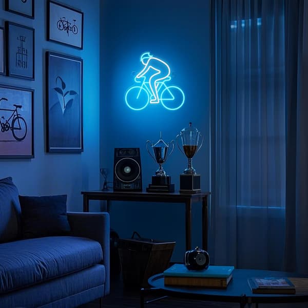 Cykel Neonskylt Dekoration för Sovrum Vardagsrum Mansgrotta Studio, Spelrum Väggkonst 12in