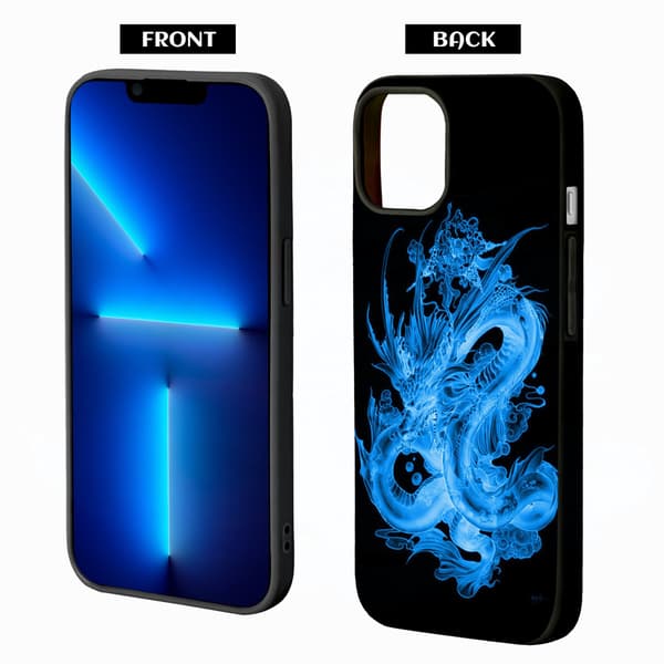2 stk. Drage iPhone 15 Plus telefondeksel, animasjonstrykk iPhone 15-deksel for menn til iPhone 15 Plus 15 Pro 15 Pro Max Black iPhone 15 Pro