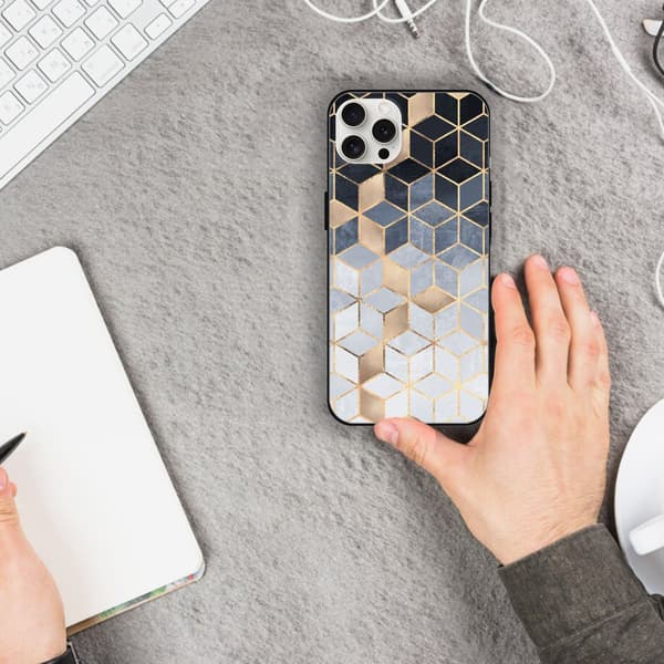 2-pack Marmor iPhone 15 Skyddsfodral, Anime Apple 15 för iPhone 15 Plus 15 Pro 15 Pro Max Black iPhone 15 Plus