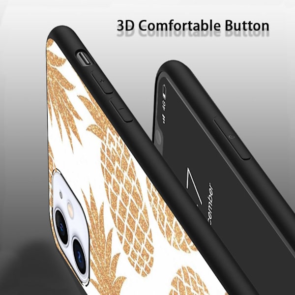 2 stk. Ananas iPhone 15 Pro Covers, Sole iPhone 15 Covers til Kvinder til iPhone 15 Plus Pro Max Black iPhone 15 Pro Max
