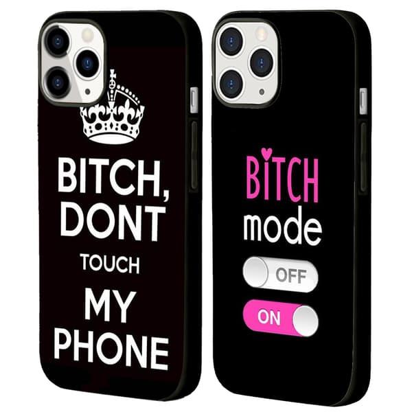 2 STK Ikke rør telefonen min iPhone 15 Pro deksler, levende iPhone 15pro deksel til iPhone 15 Plus 15 Pro 15 Pro Max Black for iPhone 15 Pro Max