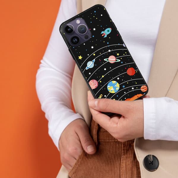 2 stk. Rumrejse iPhone 15 Pro Cover Cases, Moderigtigt Design Apple iPhone 15 etui til iPhone 15 Plus Pro Max Black iPhone 15 Plus