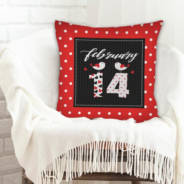 Valentinsdag Tema Pyntepudebetræk, Polyester Pyntepude Betræk til Par 45x45cm