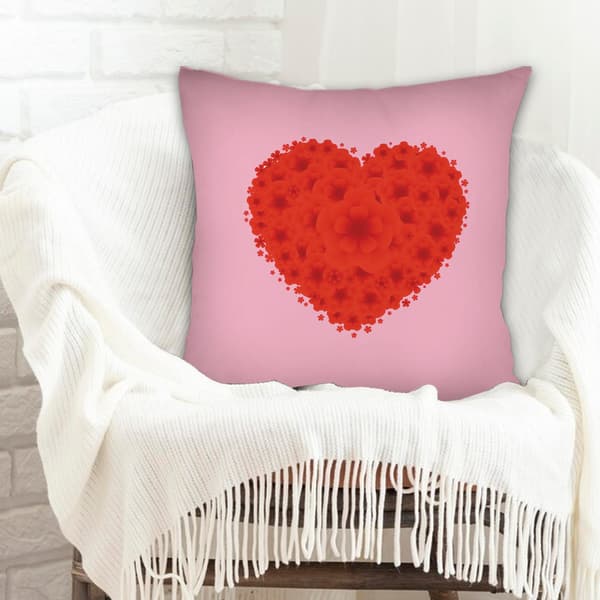 Romantisk Hjerte Pudebetræk, Polyester Pyntepudebetræk til Kæreste Valentinsdag 45x45cm