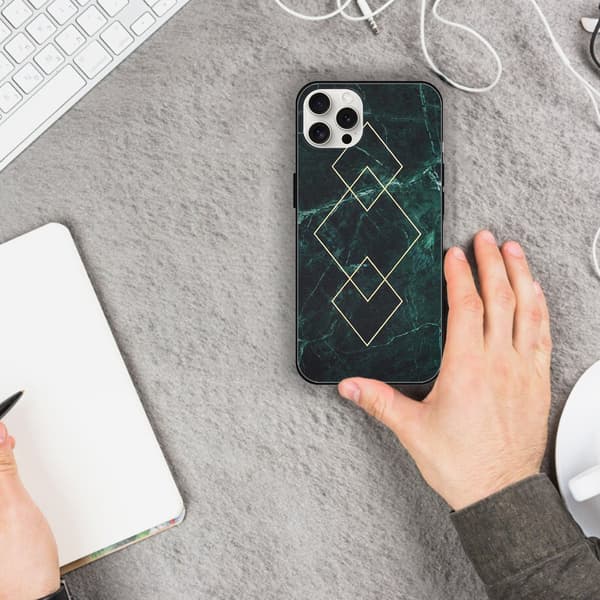 2 stk Marmor iPhone 15 Plus Beskyttende Smartdeksel, Brisk 15 plus deksel til iPhone 15 Plus 15 Pro 15 Pro Max Black iPhone 15