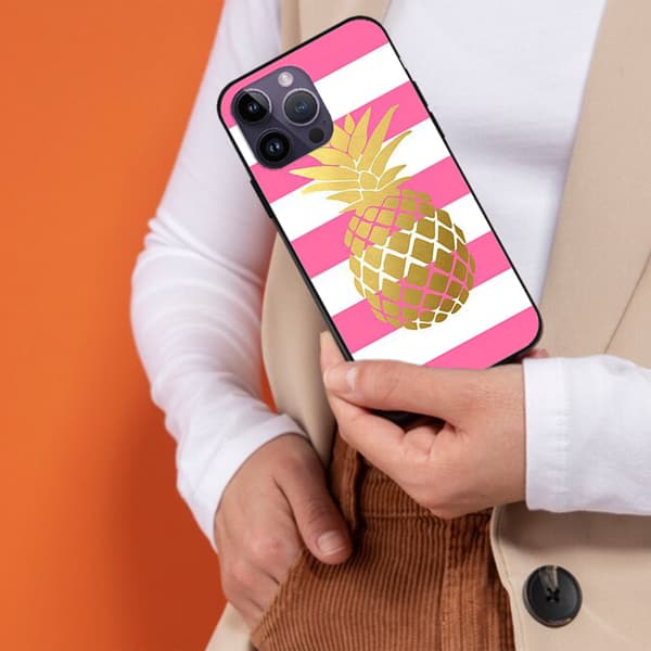 2 stk. abstrakte ananas iPhone 15 Plus Cover Cases, populær iPhone 15 pro max telefon til iPhone 15 Plus Pro Max Black iPhone 15