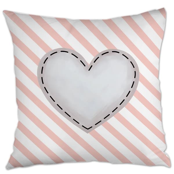 Romantisk Hjerte Pudebetræk, Polyester Pyntepudebetræk til Par Kæreste 45x45cm